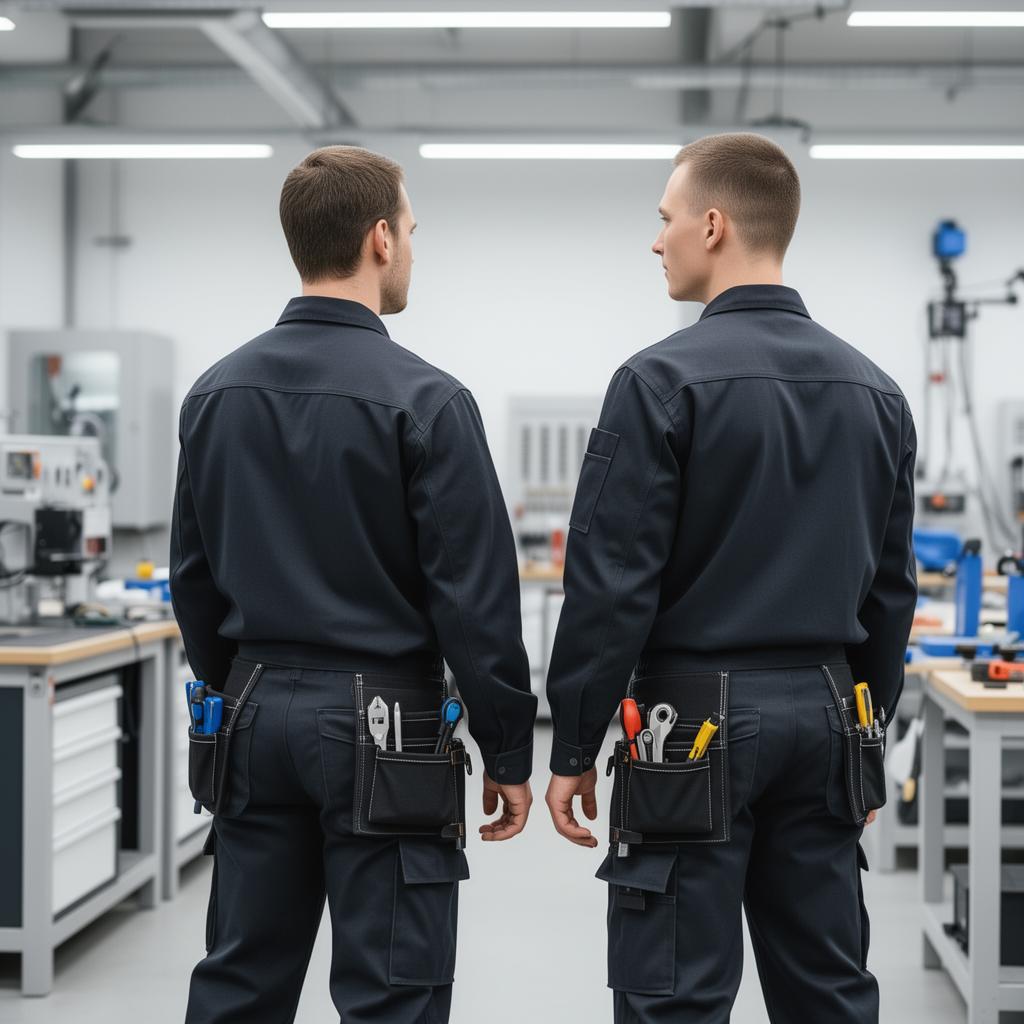 Teamfoto-Platzhalter: zwei Elektrotechniker